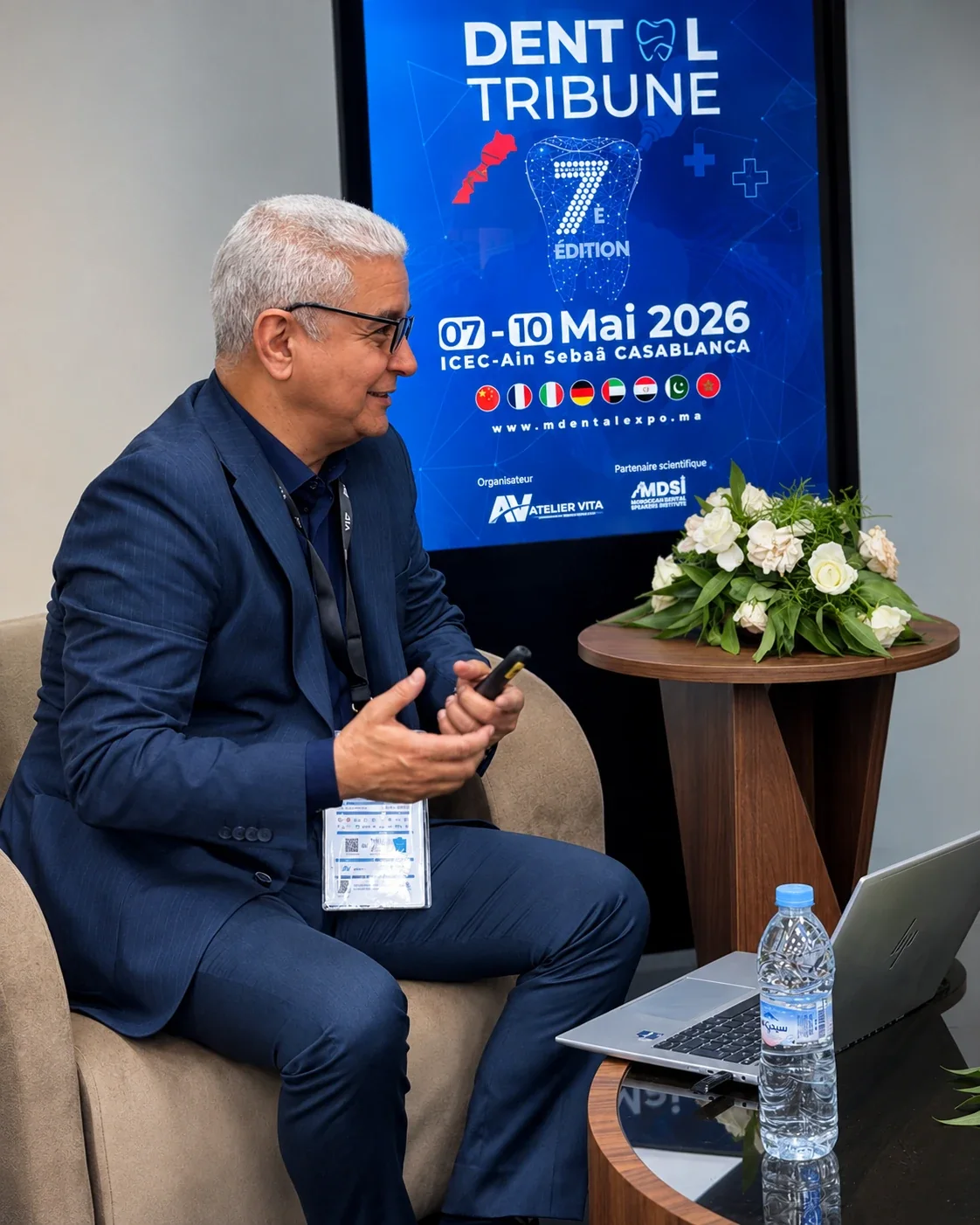 Mustapha Doukha à Morocco Dental Expo, Casablanca